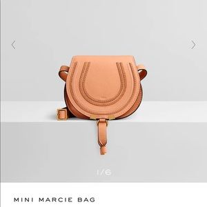 Authentic Chloe Mini Marcie Bag in peach bloom color. Fits a decent amount.